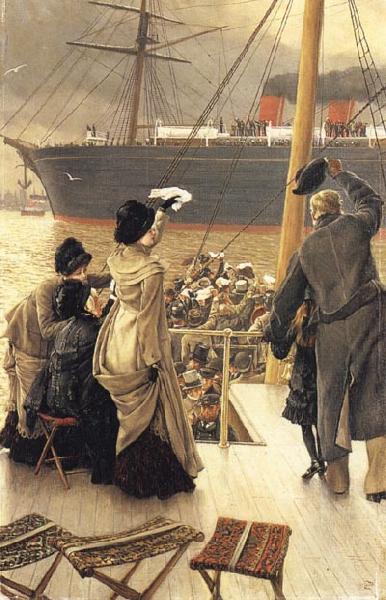 James Tissot Good-bye-On the Mersey oil painting picture